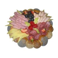 Brotplatte gemischt, Fleisch und Käse